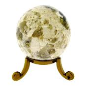 Gemstone Sphere In Garnet With Limestone.   SP16674POL