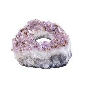 Amethyst Druze Single Candle Tea Light Holder.   SP17064SLF