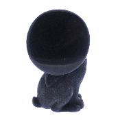 Carving Of A Moon Gazing Hare In Black Obsidian.   SP17210POL