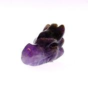 DRAGON'S HEAD CARVING IN AMETHYST.   SPR14762POL