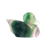 Gemstone Duck Carving in Fluorite.   SPR15182POL