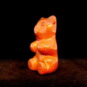 Teddy Bear Figure carved in Copper Goldstone.   SPR15358POL