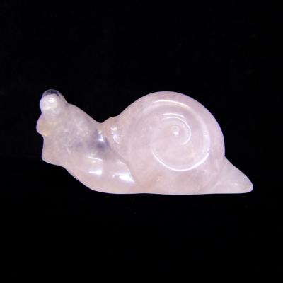 Gemstone Carving Of A Snail In Rose Quartz.   SPR16803POL