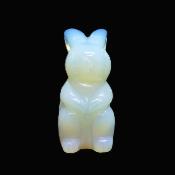 Gemstone Carving Of A Rabbit (Large Size) In Opalite.   SPR16930POL