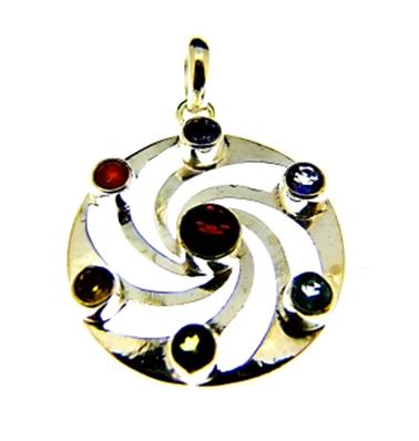 CHAKRA WHIRLPOOL PENDANT IN 925 SILVER. SPR9187PEND