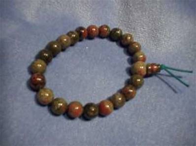 POWER BEAD BRACELET IN UNAKITE.   SPR279BR