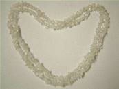 ROCK CRYSTAL CHIP NECKLACE. 36". 35g. RKCRYCHIP36