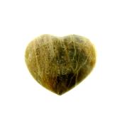 GREY/ PEACH MOONSTONE HEART.   SP13058POL