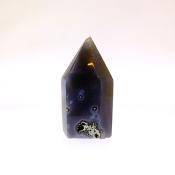 AGATE WITH AMETHYST DRUZE POLISHED POINT SPECIMEN.   SP14340POL