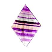 Fluorite fully polished diamond shaped slice specimen.   SP15410POL