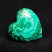 Malachite Gemstone Puff Heart.   SP15654POL 