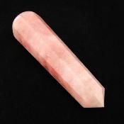 Rose Quartz Faceted & Tapered Polished Point Massage/ Healing Wand.   SP15697POL