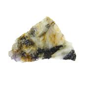 Blue John with Calcite Raw Crystal Specimen.   SP15874