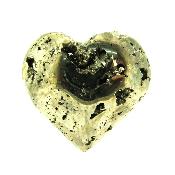 Iron Pyrite (Fools Gold) Polished Geode Heart.   SP16079POL
