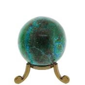 Gemstone Sphere In Chrysocolla with Cuprite Inclusions.   SP16250POL