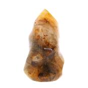 Golden Healer Quartz Polished 'Flame' Carving.   SP16305POL