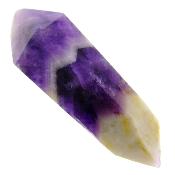 Chevron Amethyst Double Terminated And Faceted Healing Point/ Wand.   SP16549POL