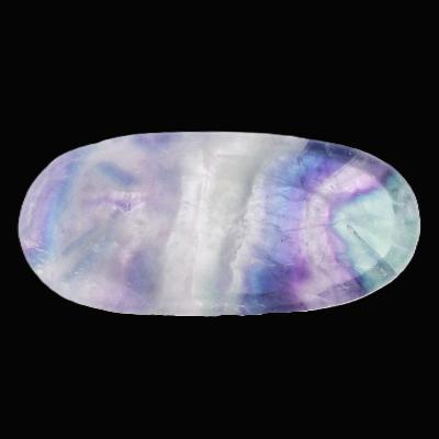 Gemstone Oval Trinket Dish In Purple/ Green Fluorite.   SP17105POL