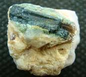 BI COLOURED GREEN TOURMALINE ON FELDSPAR CRYSTAL SPECIMEN. SP2819
