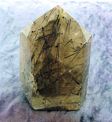 TOURMALINE IN QUARTZ POLISHED POINT. SP6583POL