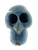 ANGELITE SKULL CARVING.   SP9222POL