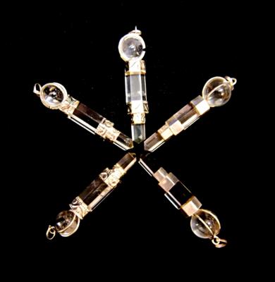 QUARTZ THREE PIECE HEALING WAND STYLE PENDANT.   SPR11638PEND