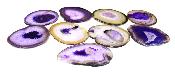 Agate Polished Slice Specimens Coloured Purple.   SPR15688POL