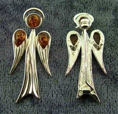 ANGEL DESIGN BROOCH IN 925 SILVER. SPR6264