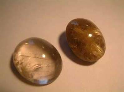 BRAZILIAN RUTILATED QUARTZ CAB AA GRADE.   RUTCAB01