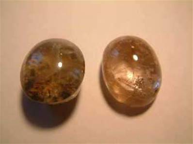 BRAZILIAN RUTILATED QUARTZ CAB AA GRADE.   RUTCAB03