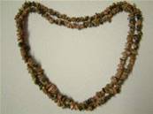 RHODONITE CHIP NECKLACE. 36". 55g. RHODCHIP36