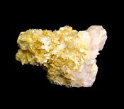 YELLOW STAR MUSCOVITE MICA WITH QUARTZ  CRYSTAL SPECIMEN.   SP11754