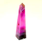 PINK AGATE GEODE OBELISK.   SP13783POL