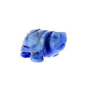 CARVING OF A TORTOISE IN BLUE QUARTZ.   SP13901POL