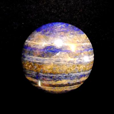 LARGE ROUND PALMSTONE IN LAPIS LAZULI.   SP13910SLF