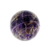 GEMSTONE SPHERE IN CHEVRON AMETHYST.   SP14847POL