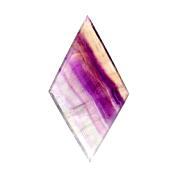 Fluorite fully polished diamond shaped slice specimen.   SP15409POL