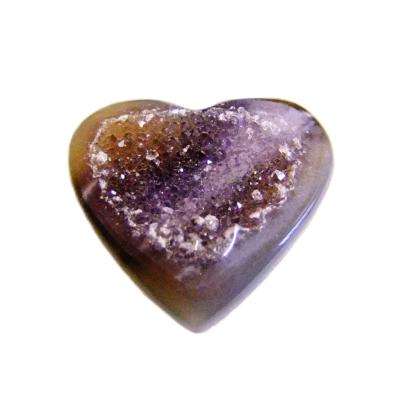 Amethyst Druze Heart Featuring Polished Edge and Rear Face.   SP16480POL