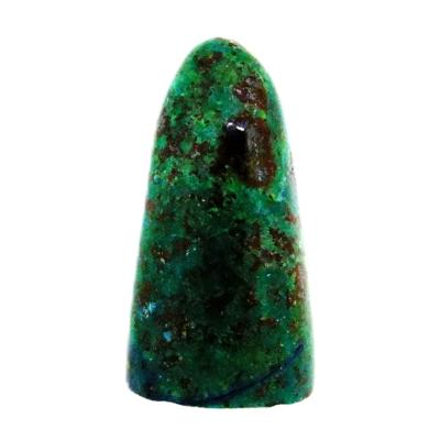 Chrysocolla fully polished specimen with flat cut base to stand.   SP16631POL