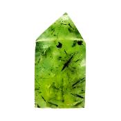 Prehnite With Epidote Partially Polished Botryoidal Point/ Tower Specimen.   SP16858POL