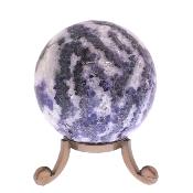 Gemstone Sphere In Zebra Fluorite.   SP17186POL