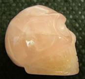 ROSE QUARTZ SKULL CARVING.   SP2965POL