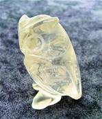 OWL CARVING IN QUARTZ. SP7949POL