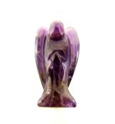 MINI ANGEL CARVING IN AMETHYST.   SPR13078POL