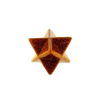 MERKABA STAR IN COPPER GOLDSTONE.   SPR13308POL