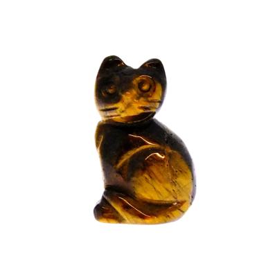 GEMSTONE CAT CARVINGS IN TIGERSEYE.   SPR14754POL