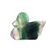 Gemstone Duck Carving in Fluorite.   SPR15182POL