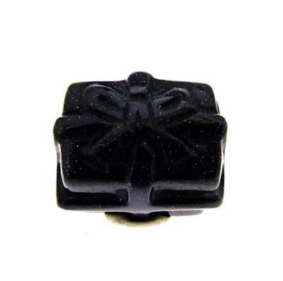 Gemstone Mini Present/ Gift Carving In Blue Goldstone.   SPR15512POL