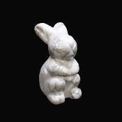 Gemstone Carving Of A Rabbit (Large Size) In White Howlite.   SPR16929POL