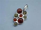 TWO COLOUR AMBER PENDANT- GRAPE STYLE.    BM2G041002